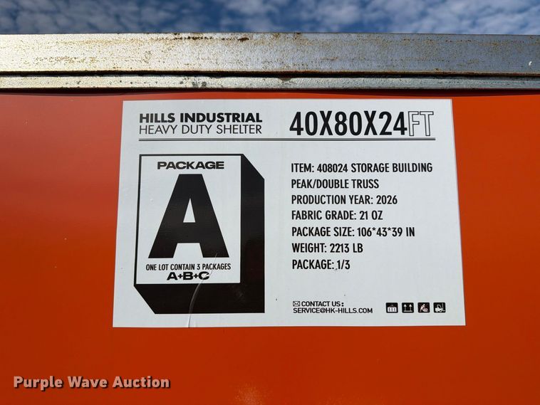 image for item EX4431 2026 Hills Industrial 408024 Storage Building 