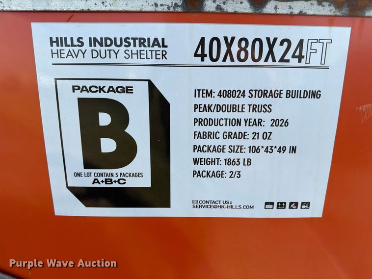 image for item EX4431 2026 Hills Industrial 408024 Storage Building 
