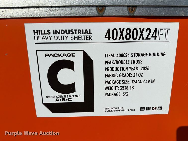 image for item EX4431 2026 Hills Industrial 408024 Storage Building 
