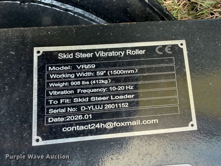image for item EX4434 2026 GIYL VR59 skid steer vibratory roller