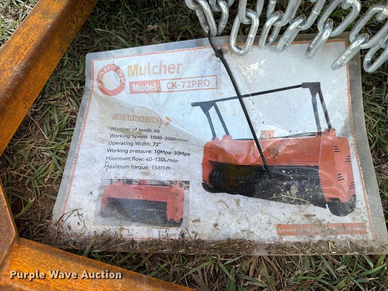 image for item EX4435 2026 Captok CK-72PRO skid steer mulcher