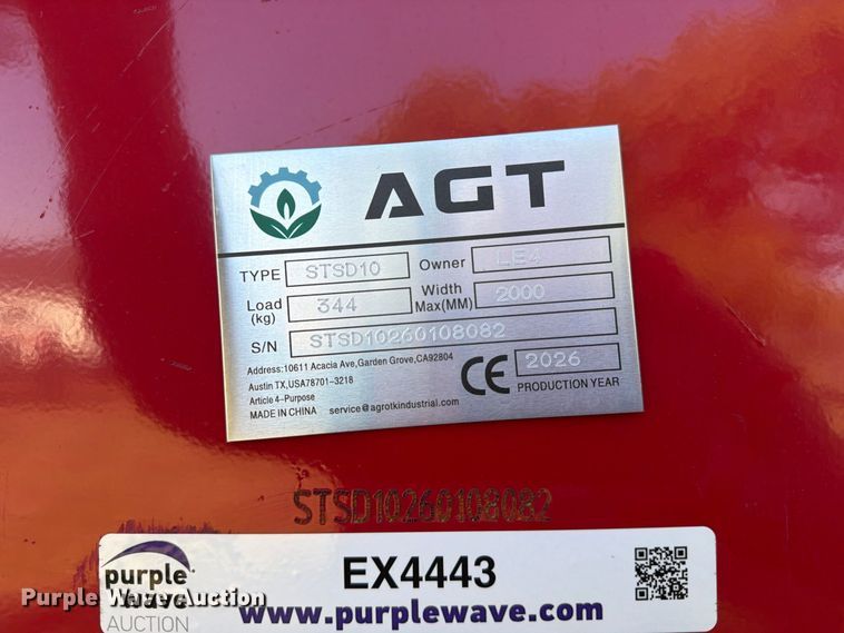 image for item EX4443 2026 AGT STSD10 skid steer seeder