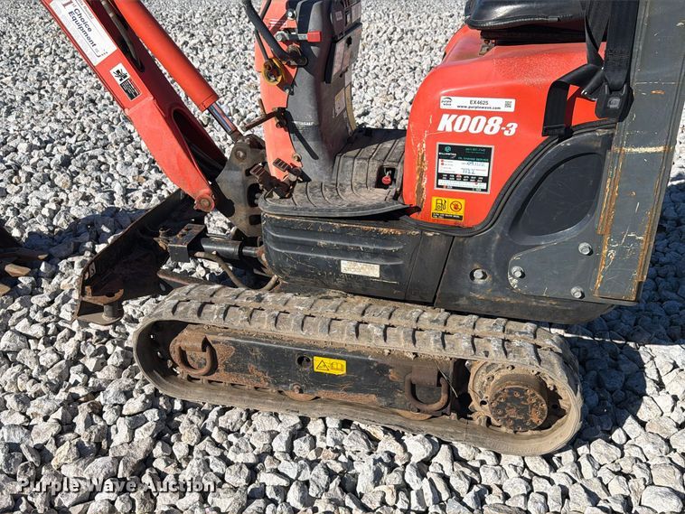 image for item EX4625 2019 Kubota K008-3 mini excavator