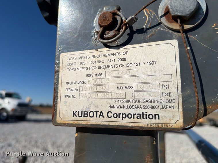 image for item EX4625 2019 Kubota K008-3 mini excavator