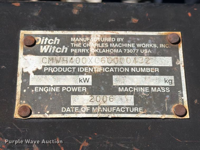image for item EX4627 2006 Ditch Witch 410SX trencher