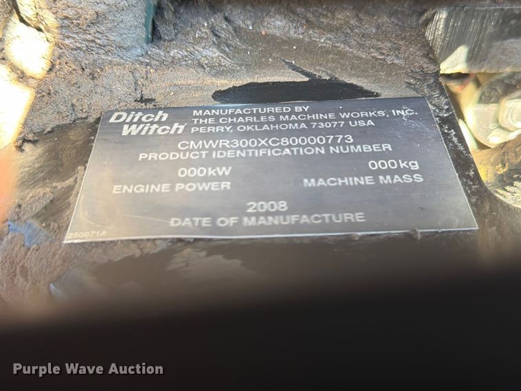 image for item EX4628 2008 Ditch Witch R300 trencher