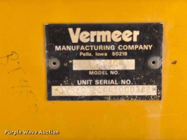 image for item EX4630 2004 Vermeer RT450 trencher