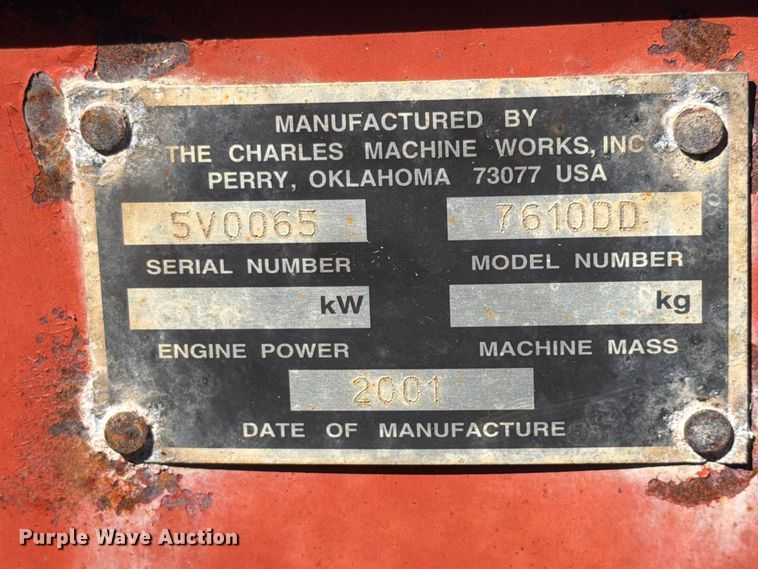 image for item EX4632 2001 Ditch Witch 7610 trencher
