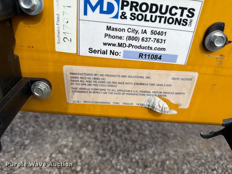 image for item FB5101 2020 MD Products & Solutions RR-185 reel trailer