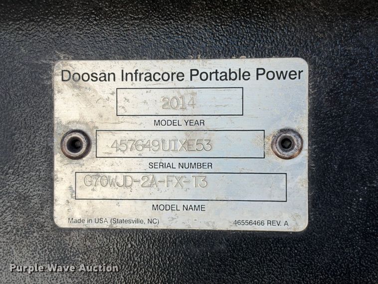 image for item FB8417 Doosan G70 generator