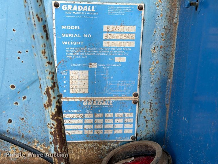 image for item FC0060 1983 Gradall 534B telehandler