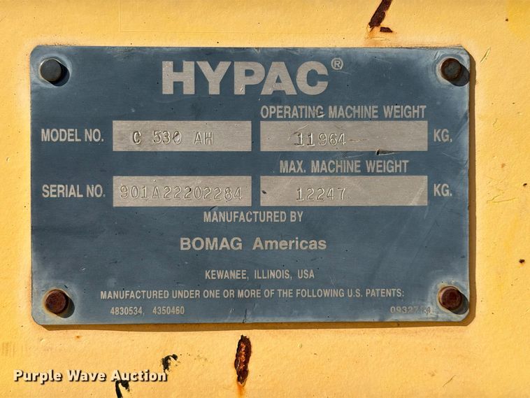 image for item FC0072 2007 Hypac C530AH pneumatic roller