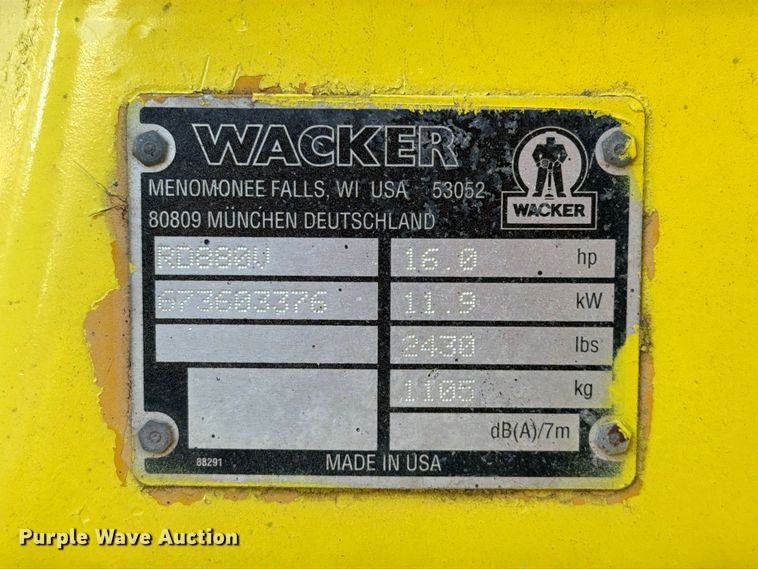image for item FC0074 1996 Wacker RD880V double drum vibratory roller
