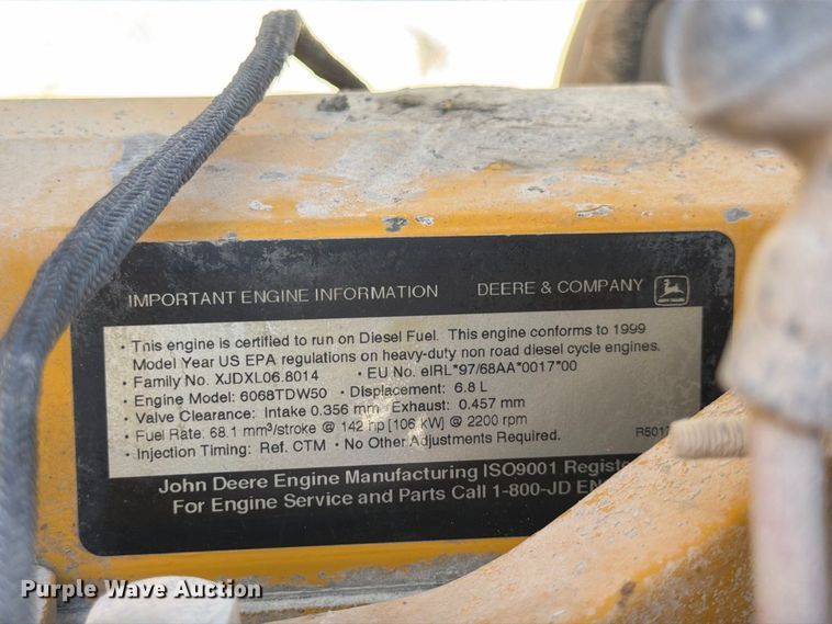 image for item FG0792 2000 John Deere 544H wheel loader