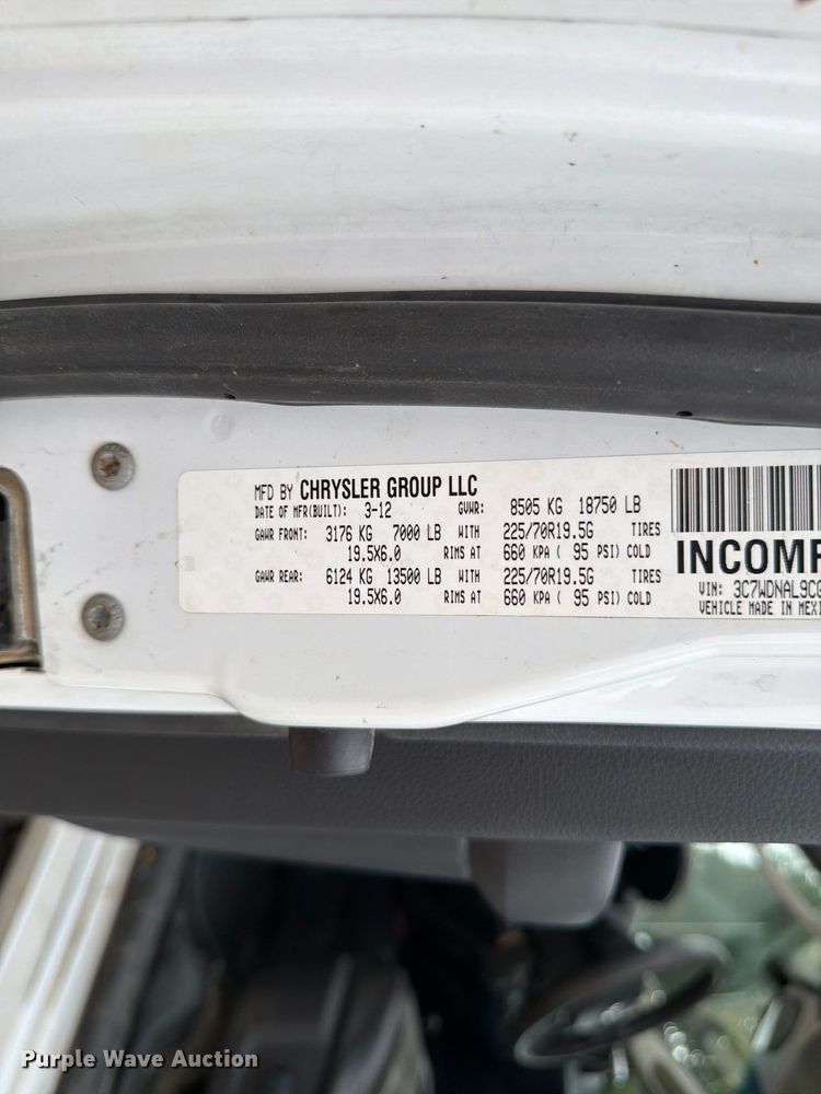 image for item FG0823 2012 Dodge Ram 5500HD bucket truck