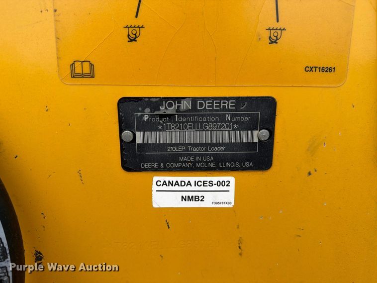 image for item FI2076 2020 John Deere 210LEP landscape tractor