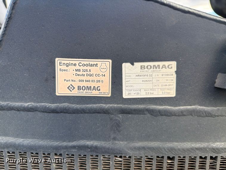 image for item FI2096 2017 Bomag BW 138 AD-5 double drum vibratory roller