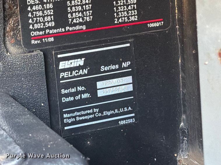 image for item FJ0555 2012 Elgin Pelican Series NP street sweeper
