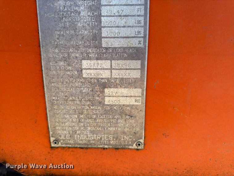 image for item FK2223 1998 JLG 600S boom lift