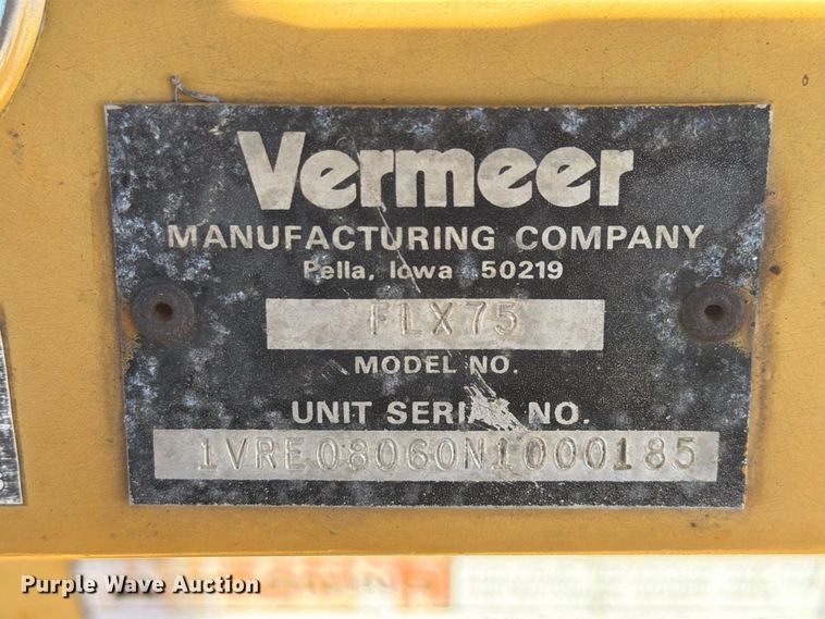 image for item FK4193 1992 Vermeer FLX75 cable plow