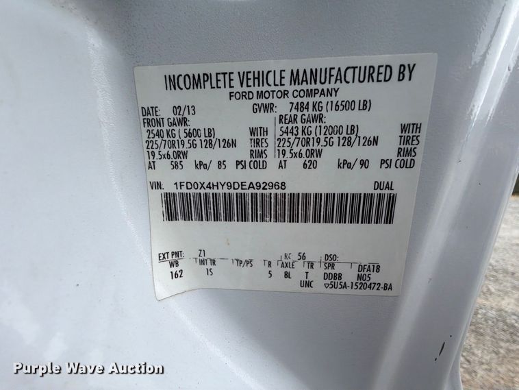 image for item FK5248 2013 Ford F450 Ext. Cab utility / service truck