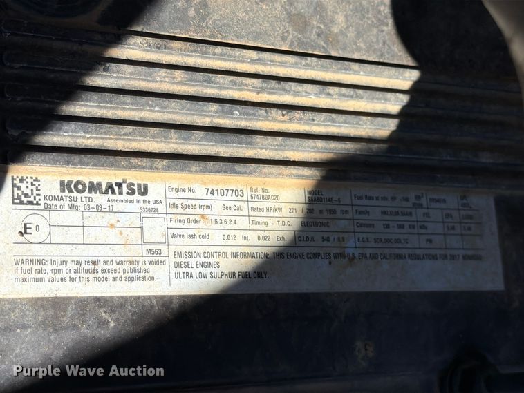 image for item FM8015 2017 Komatsu PC360LC-11 excavator