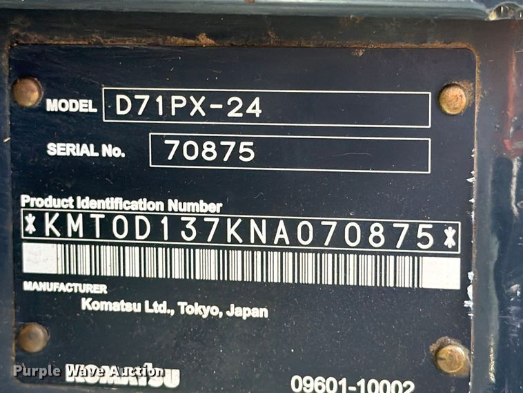 image for item FM8016 2023 Komatsu D71PX dozer