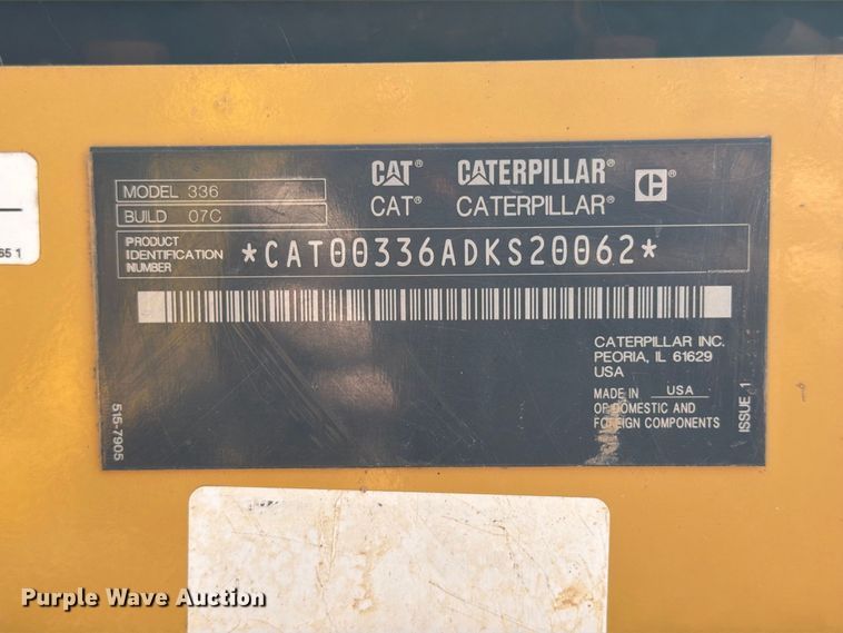 image for item FN2076 2021 Caterpillar 336 excavator