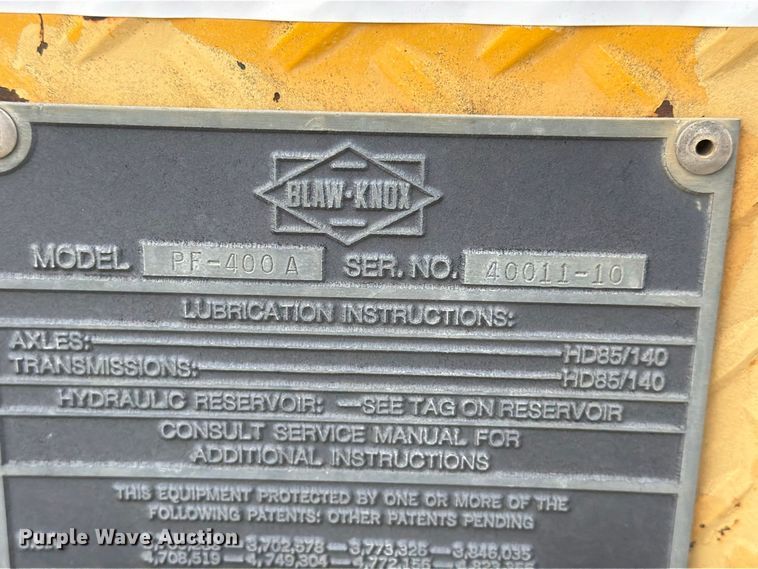 image for item FN2660 Bale-knox PF-400 A paver