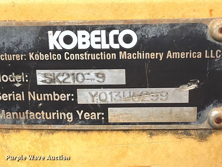 image for item FN2662 2012 Kobelco SK210-9 excavator