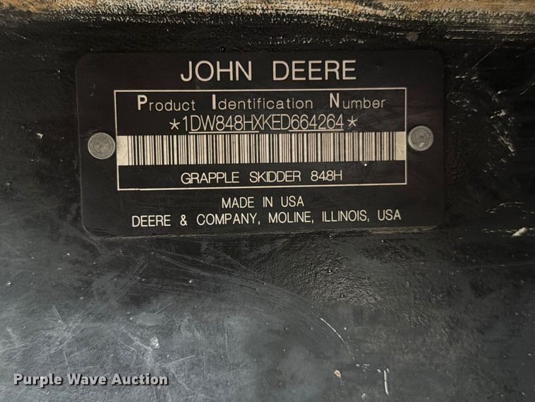 image for item FN5933 2014 John Deere 848H skidder