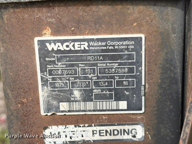 image for item FN5954 (3) Wacker Neuson compactors