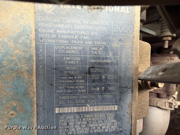 image for item FT5008 2001 International 4900 sewer jetter truck