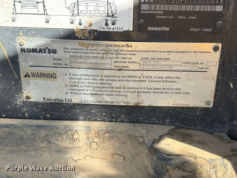 image for item FT6476 2013 Komatsu D61PX-23 dozer