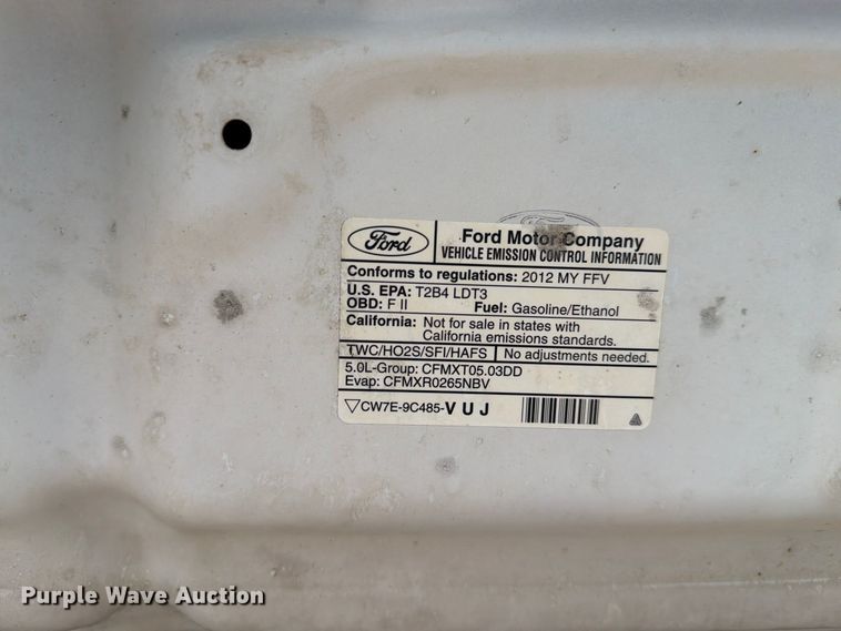 image for item FT6985 2012 Ford F150 Ext. Cab pickup truck