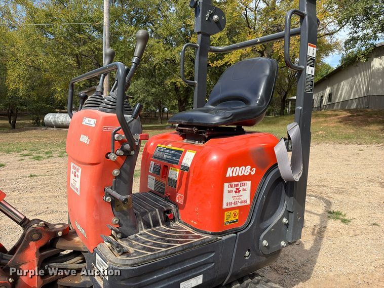 image for item FU1207 2012 Kubota K008-3 mini excavator