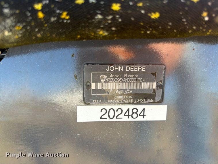 image for item FU4824 John Deere SG96 skid steer blade