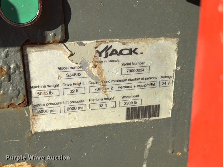 image for item FU8501 2007 Skyjack SJ4632 scissor lift