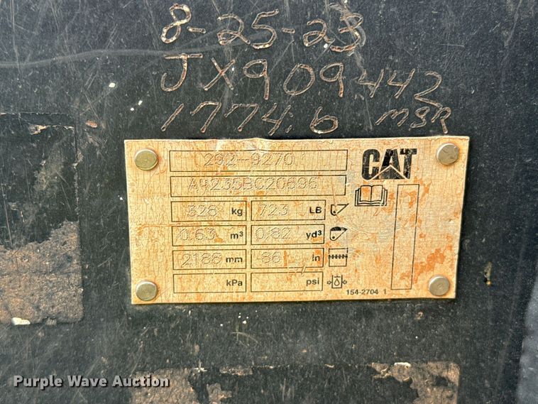 image for item FV2118 2019 Caterpillar 289D3 tracked skid steer loader