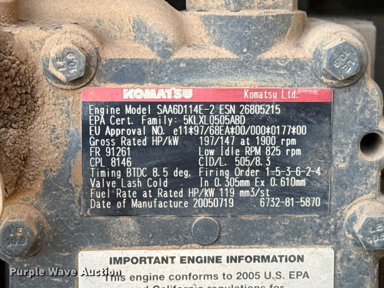 image for item FV2120 2006 Komatsu GD655-3C motor grader