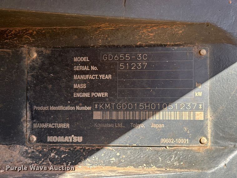 image for item FV2120 2006 Komatsu GD655-3C motor grader