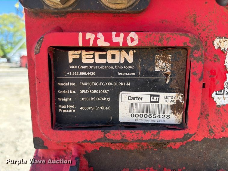 image for item FV4504 Fecon FMX50EXC-FC-XXV-OLPK1-M excavator mulcher  