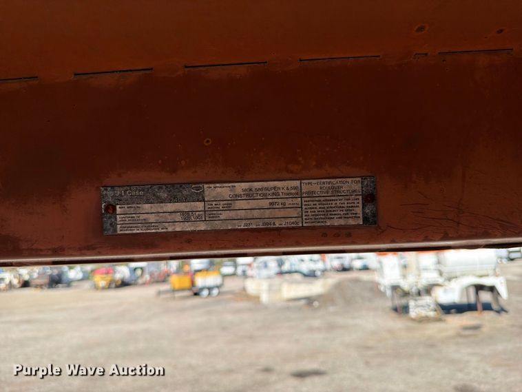 image for item FW3545 1993 Case 580 Super K backhoe