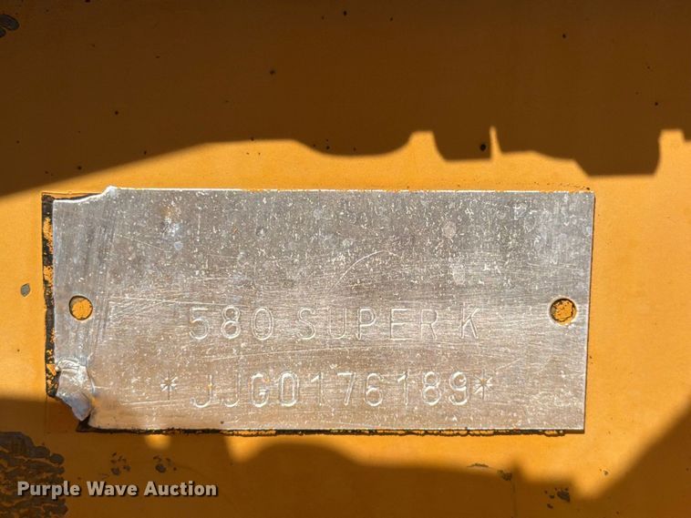 image for item FW3545 1993 Case 580 Super K backhoe