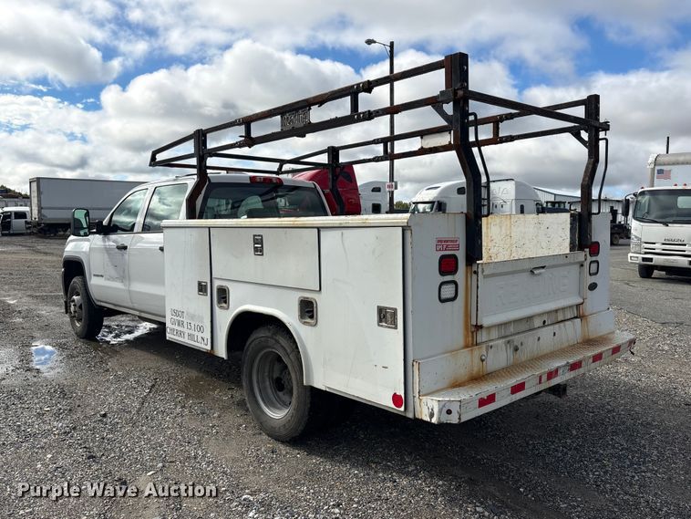 image for item YA5140 2016 GMC Sierra 3500HD Crew Cab utility bed pickup truck