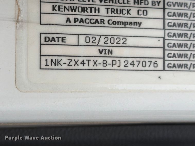 image for item YA5188 2023 Kenworth T880 dump truck
