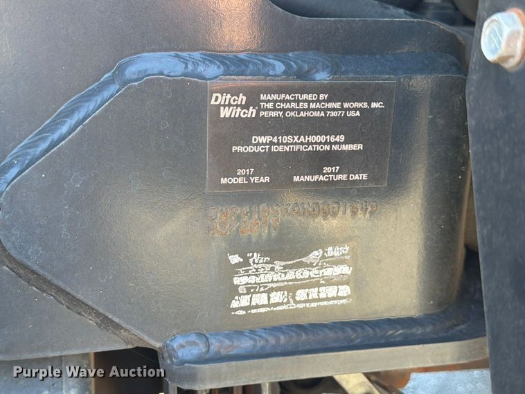 image for item YA5434 2017 Ditch Witch 410SX trencher