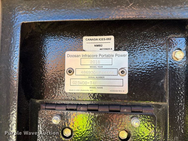 image for item YA5795 2018 Doosan G25WD0-T4F generator