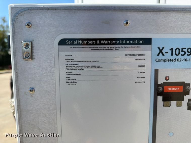 image for item DT3087 2015 RAM 4500 ambulance