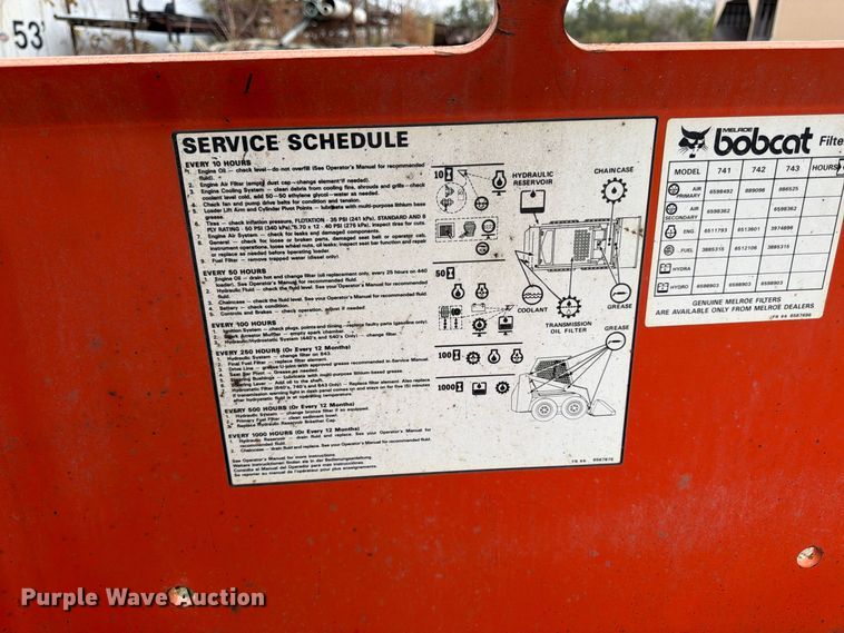 image for item DT3094 1987 Bobcat 742 skid steer loader